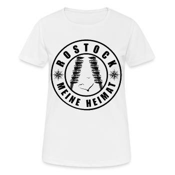 Rostock Meine Heimat - Frauen T-Shirt atmungsaktiv - Weiß - Vorne - AI Model Female 172 dark (172cm)