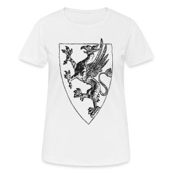 Stehender Greif von Rostock - Frauen T-Shirt atmungsaktiv - Weiß - Vorne - AI Model Female 172 dark (172cm)