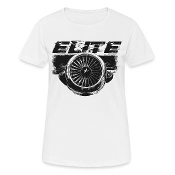 Flieger Elite - Frauen T-Shirt atmungsaktiv - Weiß - Vorne - AI Model Female 172 dark (172cm)
