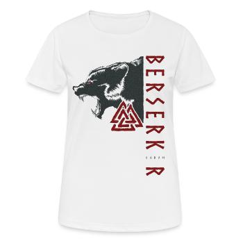 Wotan Nœud Norse Viking Cadeau Berserkir Ours - T-shirt respirant Femme - blanc - Devant - AI Model Female 172 dark (172cm)