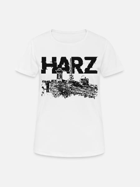 Harz Brocken Wandern - Frauen T-Shirt atmungsaktiv - Weiß