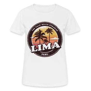 Lima Peru Vintage Beach Design - Frauen T-Shirt atmungsaktiv - Weiß - Vorne - AI Model Female 172 dark (172cm)