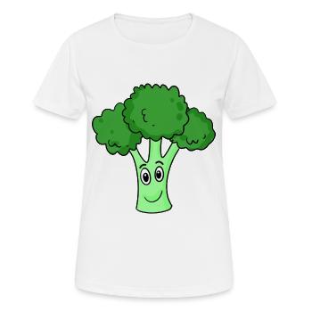 Brokkoli - Frauen T-Shirt atmungsaktiv - Weiß - Vorne - AI Model Female 172 dark (172cm)