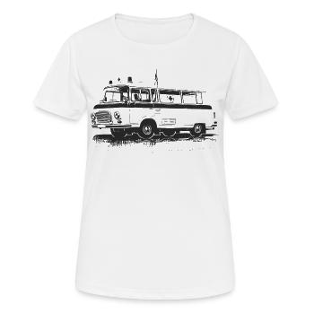 Barkas - B1000 - Krankenwagen - Frauen T-Shirt atmungsaktiv - Weiß - Vorne - AI Model Female 172 dark (172cm)