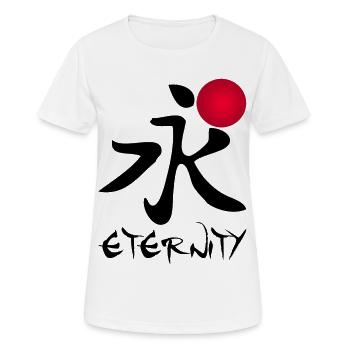 Das Wort Ewigkeit auf Japanisch (schwarz) - Frauen T-Shirt atmungsaktiv - Weiß - Vorne - AI Model Female 172 dark (172cm)