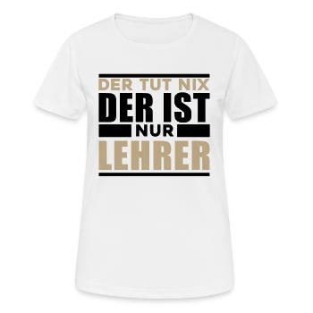 Lehrer - Frauen T-Shirt atmungsaktiv - Weiß - Vorne - AI Model Female 172 dark (172cm)