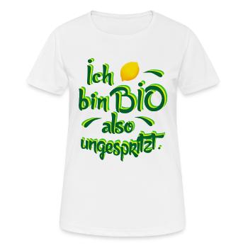Biologisch Zitrone lusitge coole Motiv - Frauen T-Shirt atmungsaktiv - Weiß - Vorne - AI Model Female 172 dark (172cm)
