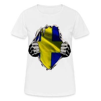 Sweden under the shirt - Women's Breathable T-Shirt - white - Front - AI Model Female 172 dark (172cm)