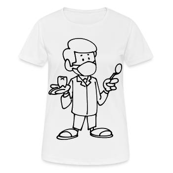 Dentiste - T-shirt respirant Femme - blanc - Devant - AI Model Female 172 dark (172cm)