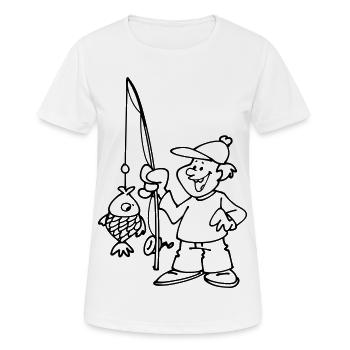 Fisherman - Women's Breathable T-Shirt - white - Front - AI Model Female 172 dark (172cm)