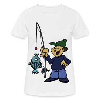 Fisherman - Women's Breathable T-Shirt - white - Front - AI Model Female 172 dark (172cm)