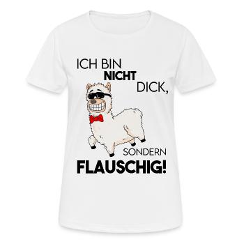Alpaka - Ich bin nicht dick - Frauen T-Shirt atmungsaktiv - Weiß - Vorne - AI Model Female 172 dark (172cm)