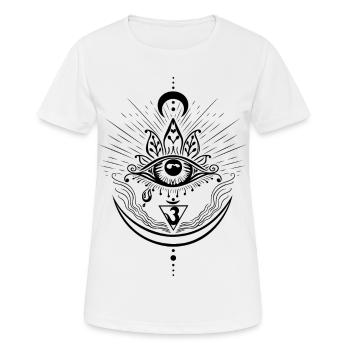 Dritte Auge Chakra Symbol Drittes Auge - Frauen T-Shirt atmungsaktiv - Weiß - Vorne - AI Model Female 172 dark (172cm)