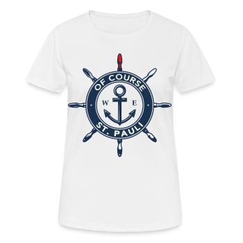 of course St. Pauli - Women's Breathable T-Shirt - white - Front - AI Model Female 172 dark (172cm)
