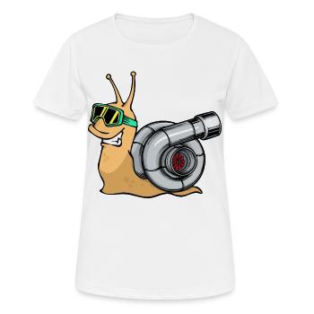 Cool Auto Turbolader Autoliebhaber Autofahrer - Frauen T-Shirt atmungsaktiv - Weiß - Vorne - AI Model Female 172 dark (172cm)