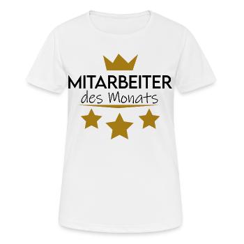 Mitarbeiter des Monats - Frauen T-Shirt atmungsaktiv - Weiß - Vorne - AI Model Female 172 dark (172cm)