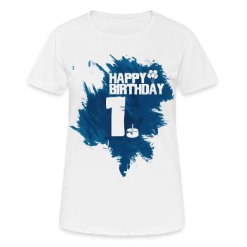 Happy Birthday - 1 year - Women's Breathable T-Shirt - white - Front - AI Model Female 172 dark (172cm)