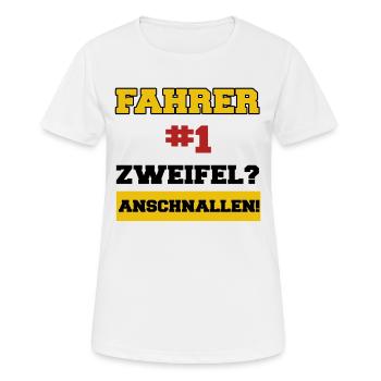 Autoliebhaber Autofahrer Autofahren Auto Statement - Frauen T-Shirt atmungsaktiv - Weiß - Vorne - AI Model Female 172 dark (172cm)