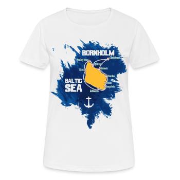 Bornholm Mer Baltique - T-shirt respirant Femme - blanc - Devant - AI Model Female 172 dark (172cm)