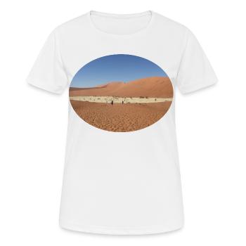 Wüsten Landschaft - Frauen T-Shirt atmungsaktiv - Weiß - Vorne - AI Model Female 172 dark (172cm)