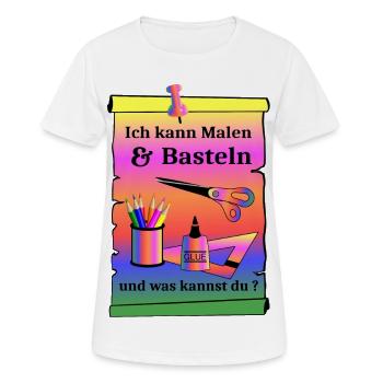 Malen und Basteln - Frauen T-Shirt atmungsaktiv - Weiß - Vorne - AI Model Female 172 dark (172cm)