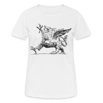 Greif - Rostock - Frauen T-Shirt atmungsaktiv - Weiß - Vorne - AI Model Female 172 dark (172cm)