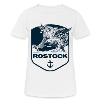 Rostock - Frauen T-Shirt atmungsaktiv - Weiß - Vorne - AI Model Female 172 dark (172cm)