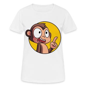 Singe intelligent - T-shirt respirant Femme - blanc - Devant - AI Model Female 172 dark (172cm)