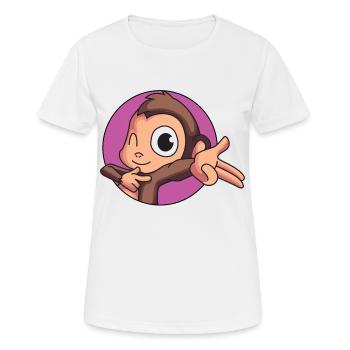 Freches Äffchen - Frauen T-Shirt atmungsaktiv - Weiß - Vorne - AI Model Female 172 dark (172cm)