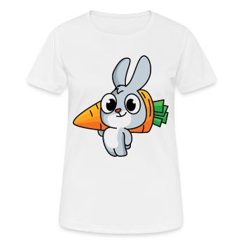 Fleißiges Häschen - Frauen T-Shirt atmungsaktiv - Weiß - Vorne - AI Model Female 172 dark (172cm)