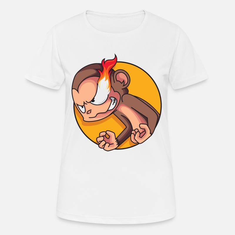 Rage-Monkey - Women's Breathable T-Shirt - white