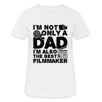 Kameramann Vater - Frauen T-Shirt atmungsaktiv - Weiß - Vorne - AI Model Female 172 dark (172cm)