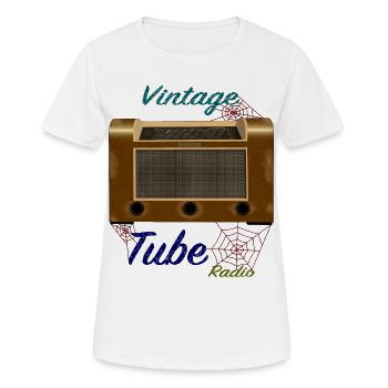 used Vintage Tube Radio - Women's Breathable T-Shirt - white - Front - AI Model Female 172 dark (172cm)