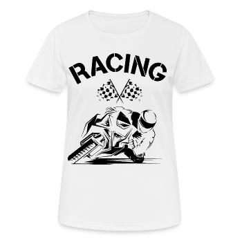 Racing Moto Racing Symbol Biker Illustration - T-shirt respirant Femme - blanc - Devant - AI Model Female 172 dark (172cm)