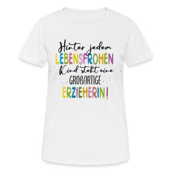 Großartige Erzieherin - Frauen T-Shirt atmungsaktiv - Weiß - Vorne - AI Model Female 172 dark (172cm)
