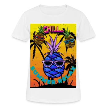 Chill summer relax - T-shirt respirant Femme - blanc - Devant - AI Model Female 172 dark (172cm)