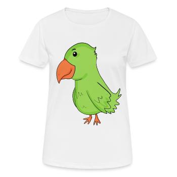 Perroquet - T-shirt respirant Femme - blanc - Devant - AI Model Female 172 dark (172cm)