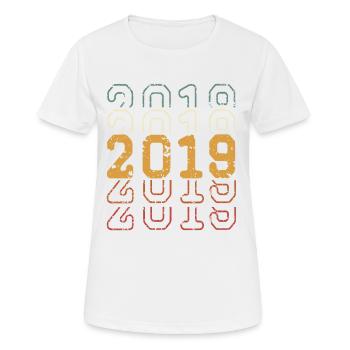 2019 - Women's Breathable T-Shirt - white - Front - AI Model Female 172 dark (172cm)