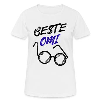 Oma Großmutter Beste Omi Brille Statement - Frauen T-Shirt atmungsaktiv - Weiß - Vorne - AI Model Female 172 dark (172cm)