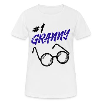 Grand-mère Lunettes Déclaration Grand-mère Meilleure grand-mère - T-shirt respirant Femme - blanc - Devant - AI Model Female 172 dark (172cm)