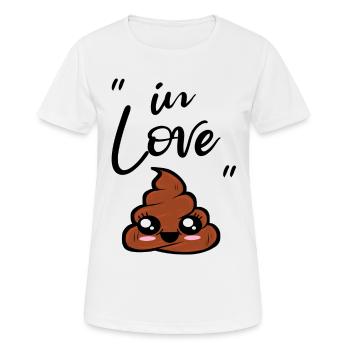 kawaii poop - Frauen T-Shirt atmungsaktiv - Weiß - Vorne - AI Model Female 172 dark (172cm)