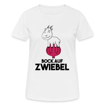Zwiebel Ziege Ziegenbock - Frauen T-Shirt atmungsaktiv - Weiß - Vorne - AI Model Female 172 dark (172cm)