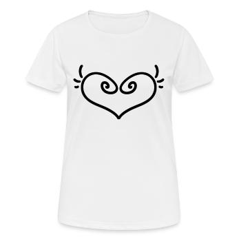 Ange du Cœur Ange Gardien - T-shirt respirant Femme - blanc - Devant - AI Model Female 172 dark (172cm)