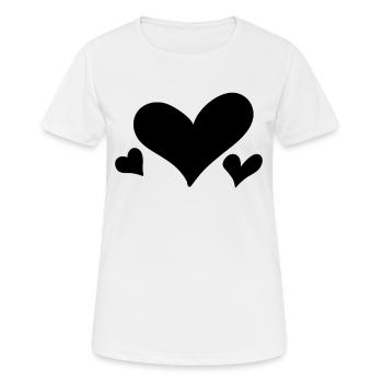 Liebe Herz - Frauen T-Shirt atmungsaktiv - Weiß - Vorne - AI Model Female 172 dark (172cm)