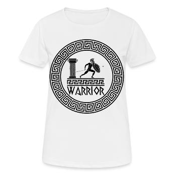 Guerrier grec antique (noir) - T-shirt respirant Femme - blanc - Devant - AI Model Female 172 dark (172cm)