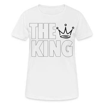 The King – Bold Crown Statement Design - Frauen T-Shirt atmungsaktiv - Weiß - Vorne - AI Model Female 172 dark (172cm)