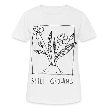 Toujours en croissance - T-shirt respirant Femme - blanc - Devant - AI Model Female 172 dark (172cm)