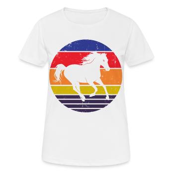 Islandpferde Pferdeliebe Galopp Pferde Reiten - Frauen T-Shirt atmungsaktiv - Weiß - Vorne - AI Model Female 172 dark (172cm)