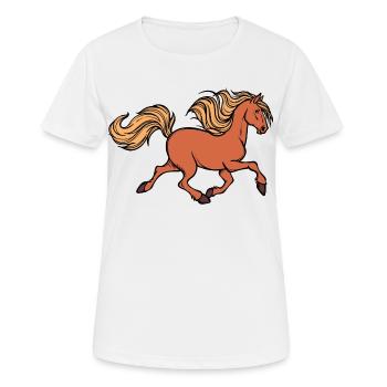 Fan de chevaux Chevaux islandais Gallop Chevaux islandais - T-shirt respirant Femme - blanc - Devant - AI Model Female 172 dark (172cm)