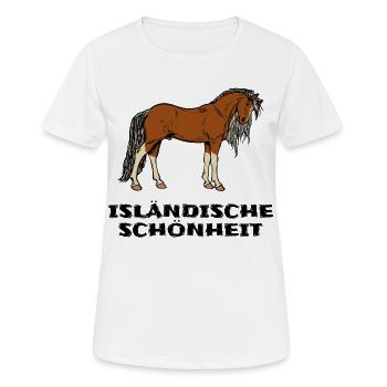 Isländer Pferde Statement Islandpferde Pferdenarr - Frauen T-Shirt atmungsaktiv - Weiß - Vorne - AI Model Female 172 dark (172cm)